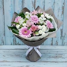 Букет цветов из:  Герберы, Альстромерии и Хризантемы в Спасске Пензенской области