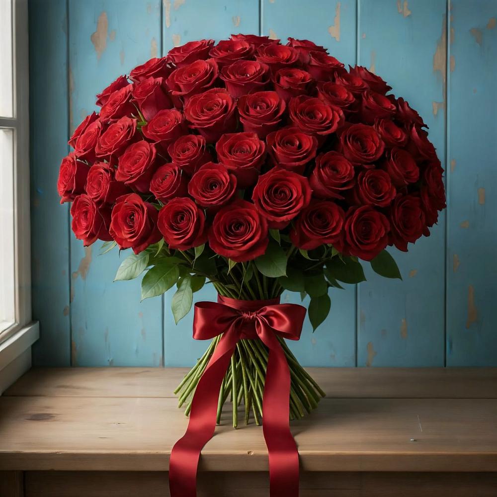 Букет Красные розы Блэк Меджик в Спасске Пензенской области