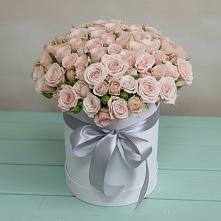 Цветочная композиция из Розы в шляпной коробке в Спасске Пензенской области