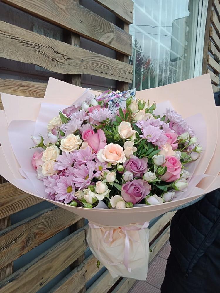 Букет цветов из: Розы и Хризантемы в Спасске Пензенской области