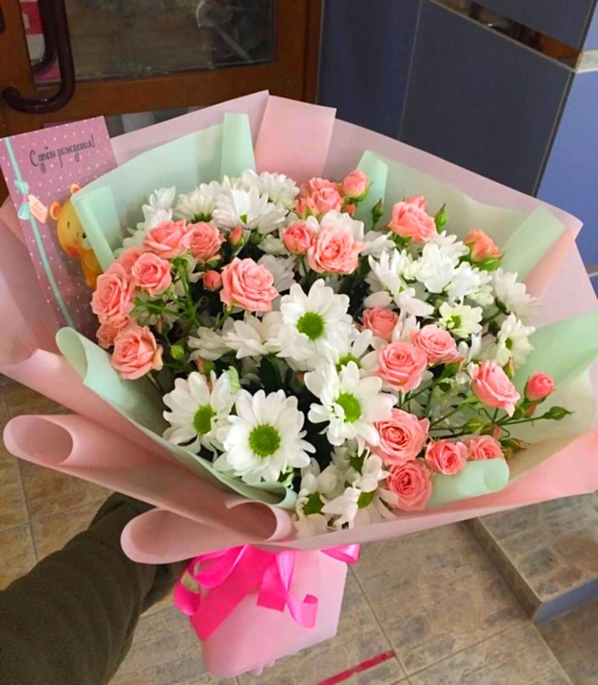 Букет цветов из: Розы и Хризантемы в Спасске Пензенской области