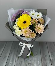 Букет цветов из:  Розы, Герберы и Хризантемы в Спасске Пензенской области