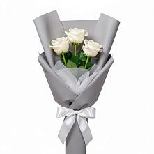 Букет 3 белые розы #REPLACE_PRED# Спасске Пензенской области