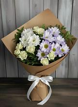 Букет цветов из:  Хризантемы и Розы в Спасске Пензенской области