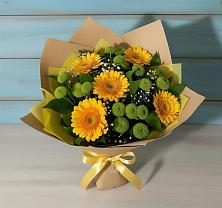 Букет цветов из:  Герберы и Хризантемы в Спасске Пензенской области