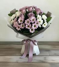 Букет цветов из:  Хризантемы и Розы в Спасске Пензенской области