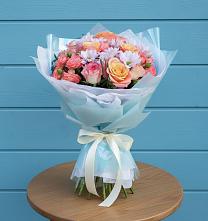 Букет цветов из:  Хризантемы и Розы в Спасске Пензенской области