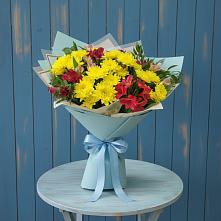 Букет цветов из:  Альстромерии и Хризантемы в Спасске Пензенской области