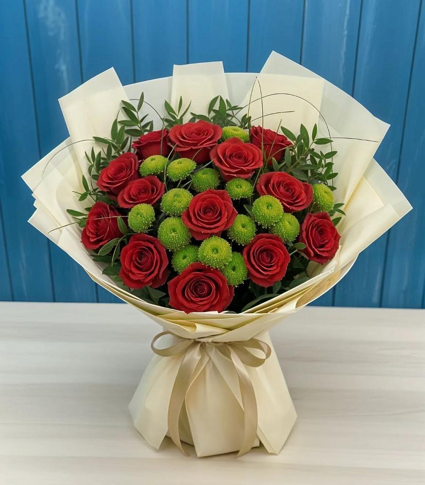 Букет цветов из: Розы и Хризантемы в Спасске Пензенской области