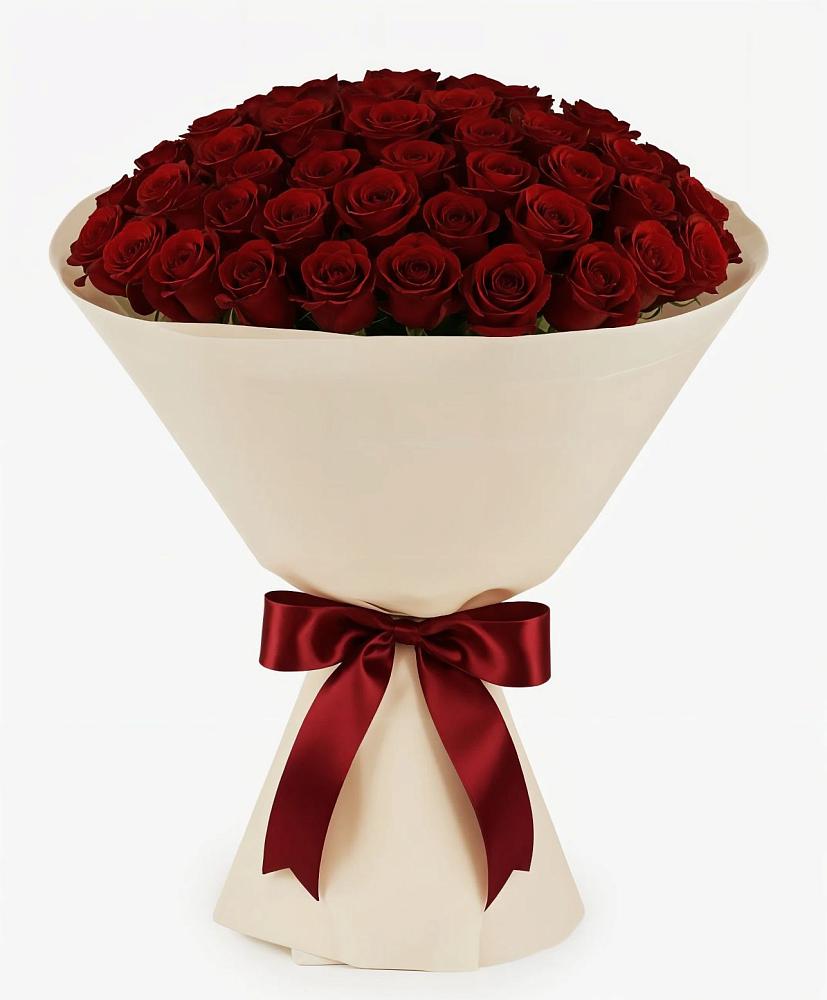 Букет 101 Бордовая роза Блэк Бакарра в Спасске Пензенской области