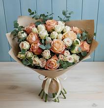 Букет цветов из:  Альстромерии и Розы в Спасске Пензенской области
